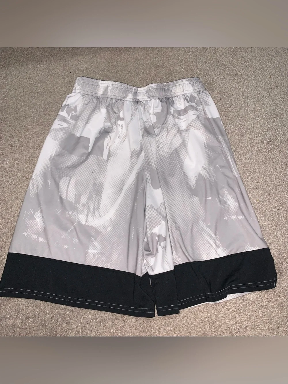 Under Armour Gray and White Men's Athletic Shorts